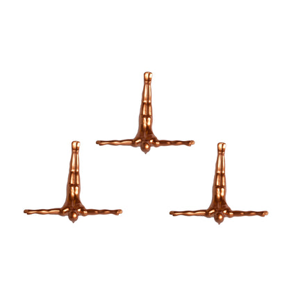 6.5" X 2.5" X 6.5" Wall Diver - Black 3-Pack