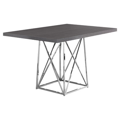 36" Brown And Black Rectangular Solid Wood And Metal Dining Table