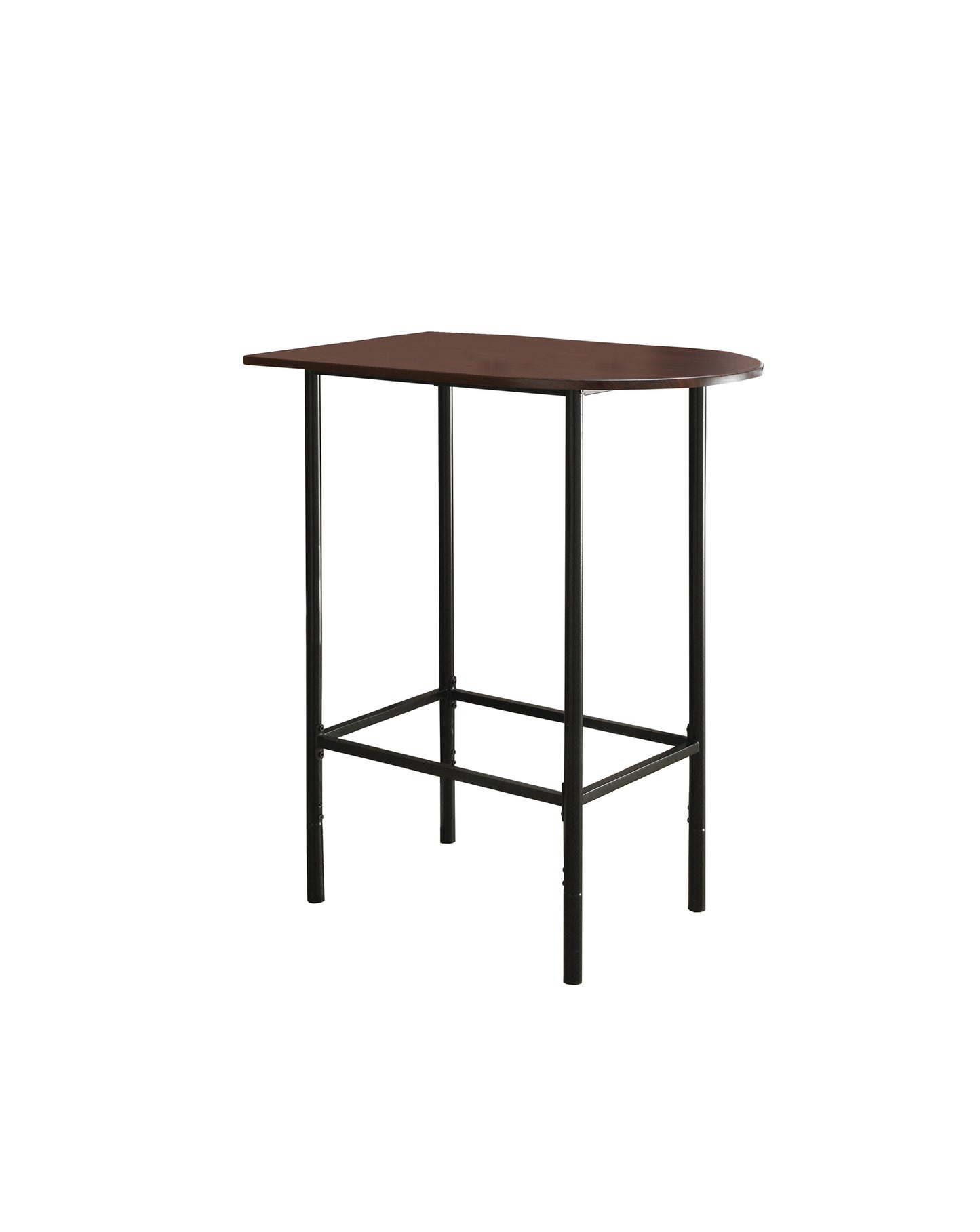 24" Brown And Black Free Form Manufactured Wood Bar Table