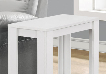 22" White End Table With Shelf