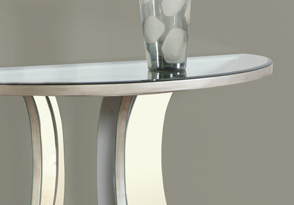 33" Silver Mirrored End Table