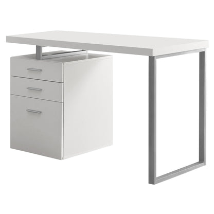 24" Brown Rectangular Computer Desk With Two Drawers