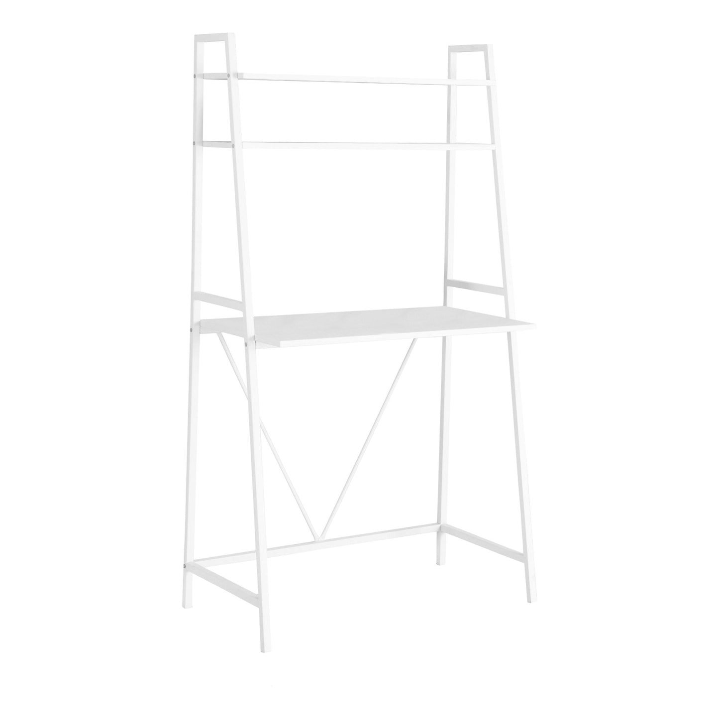 18" White Rectangular Ladder Desk