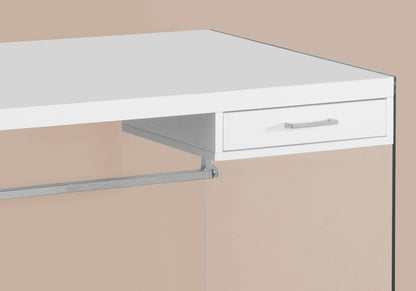 48" White Manufactured Wood Rectangular Computer Desk