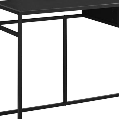 20" Black Rectangular Computer Desk