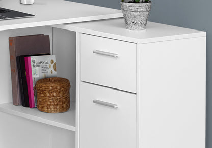 29.5" Particle Board And Laminate Computer Desk With A Storage Cabinet