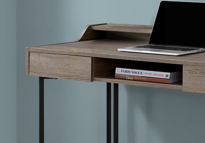 22" Taupe Rectangular Writing Desk