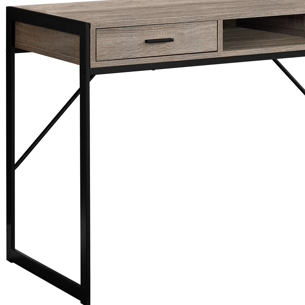 22" White Rectangular Computer Desk With Two Drawers