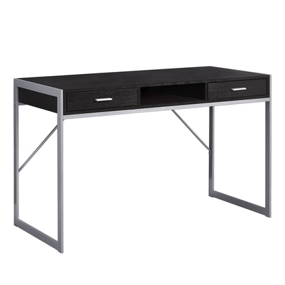 22" White Rectangular Computer Desk With Two Drawers