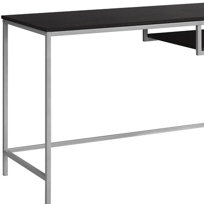 30" White Mdf And White Metal Computer Desk