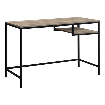 30" White Mdf And White Metal Computer Desk