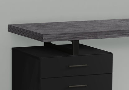 24" Brown Rectangular Computer Desk With Two Drawers