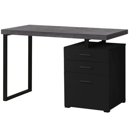 24" Brown Rectangular Computer Desk With Two Drawers