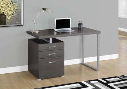 24" Brown Rectangular Computer Desk With Two Drawers