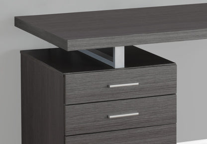 24" Brown Rectangular Computer Desk With Two Drawers