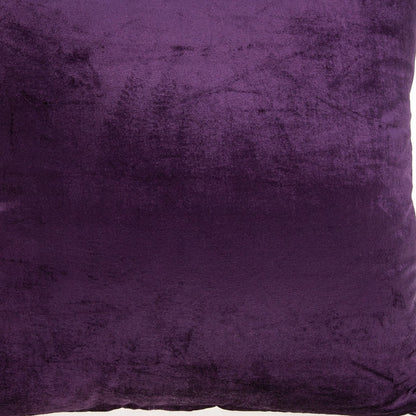 18" X 7" X 18" Transitional Purple Solid Pillow Cover With Poly Insert