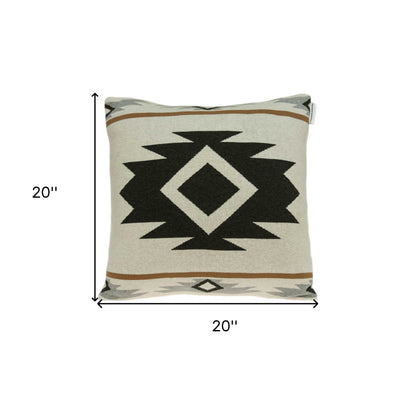 20" X 7" X 20" Southwest Tan Pillow Cover With Poly Insert