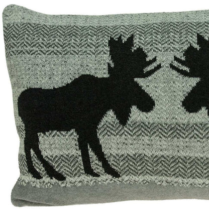 24" X 5" X 16" Lodge Gray Pillow Cover With Poly Insert