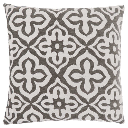 18" X 18" Blue and White Polyester Geometric Zippered Pillow