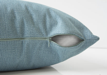 18" X 18" Light Gray Polyester Interlocking Zippered Pillow