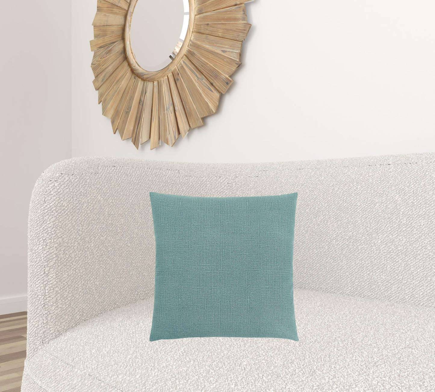 18" X 18" Light Gray Polyester Interlocking Zippered Pillow