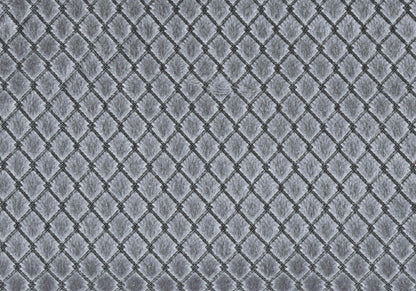18" X 18" Silver Velvet Polyester Diamond Zippered Pillow