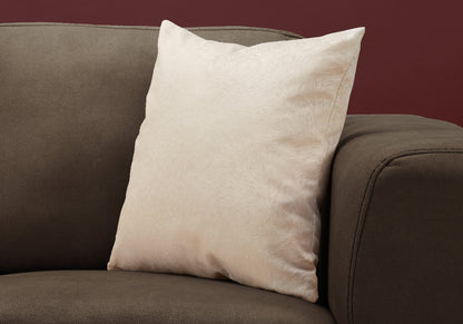 18" X 18" Red Velvet Polyester Feather Zippered Pillow
