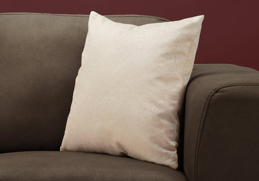18" X 18" Red Velvet Polyester Feather Zippered Pillow