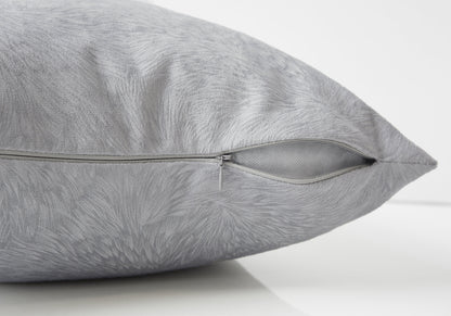 18" X 18" Red Velvet Polyester Feather Zippered Pillow