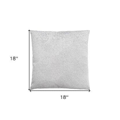 18" X 18" Red Velvet Polyester Feather Zippered Pillow