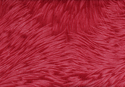 18" X 18" Red Velvet Polyester Feather Zippered Pillow