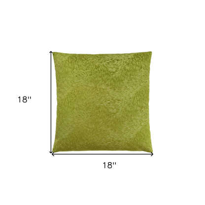 18" X 18" Red Velvet Polyester Feather Zippered Pillow