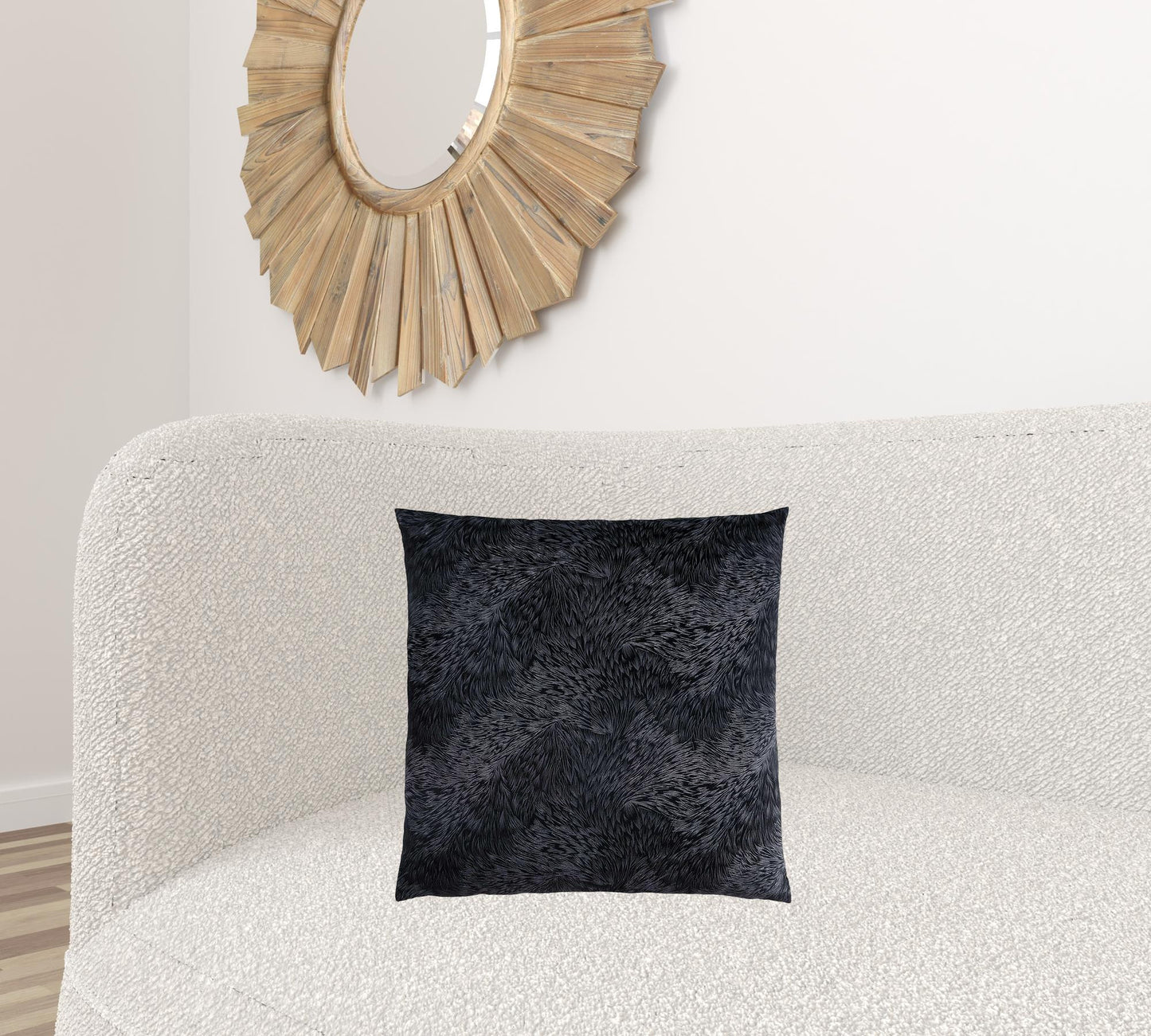 18" X 18" Red Velvet Polyester Feather Zippered Pillow