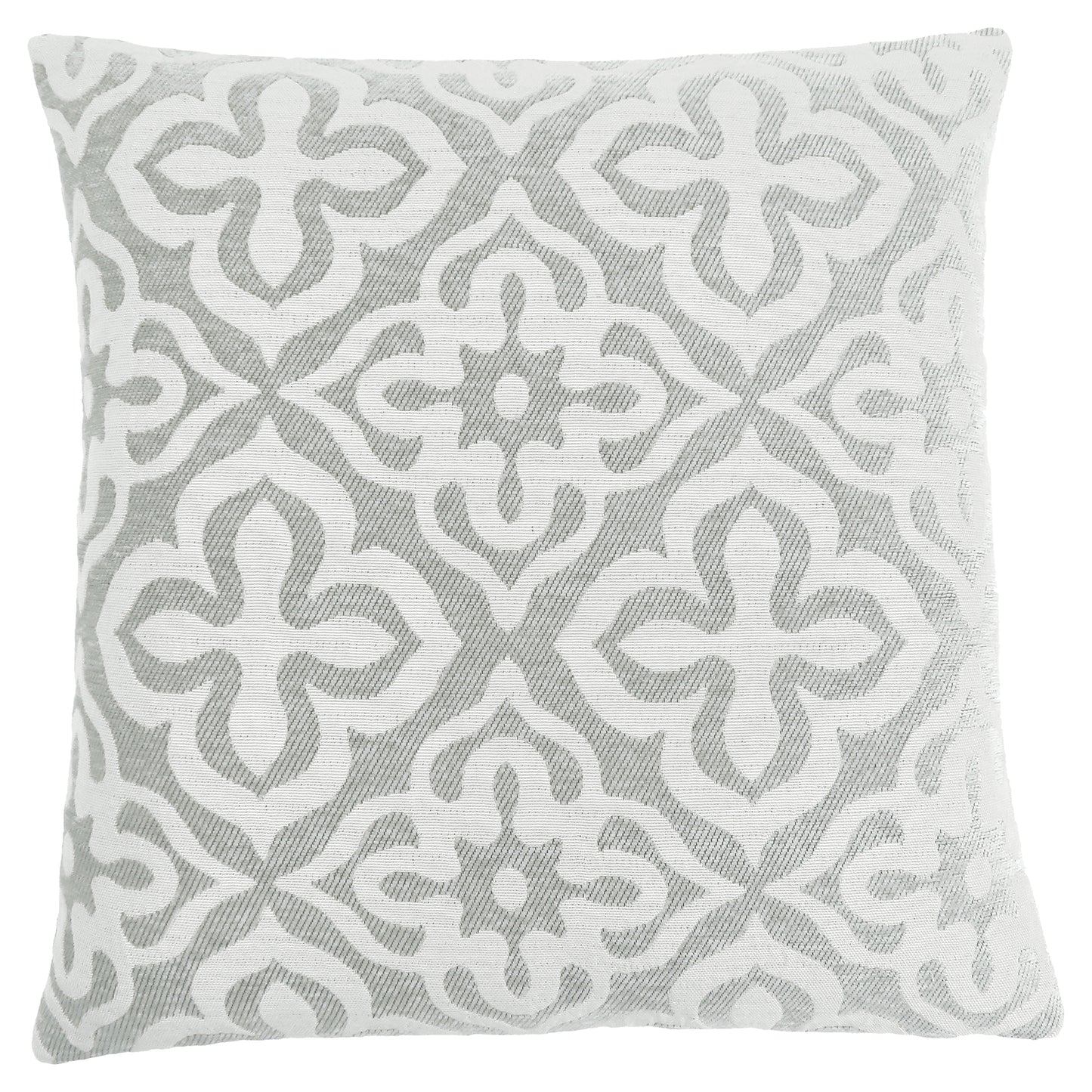 Set Of Two 18" X 18" Gray and White Polyester Geometric Zippered Pillow