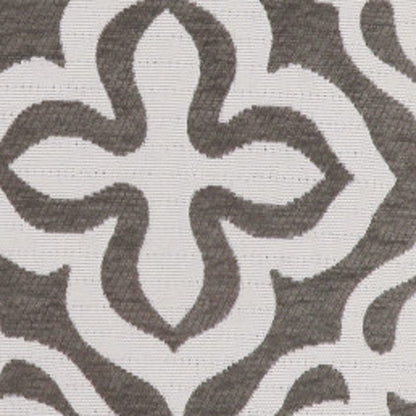 Set Of Two 18" X 18" Gray and White Polyester Geometric Zippered Pillow