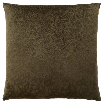 Set Of Two 18" X 18" Light Gray Velvet Polyester Floral Zippered Pillow