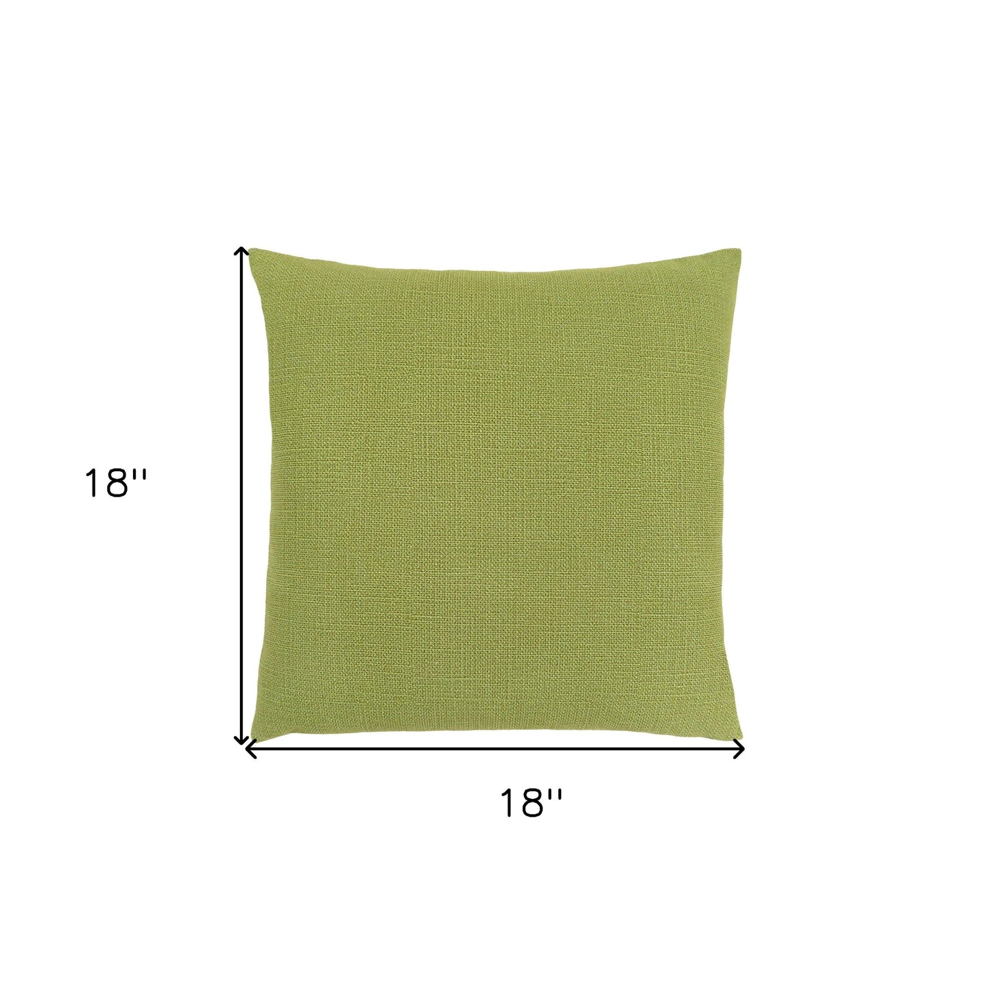 Set Of Two 18" X 18" Lime Green Polyester Interlocking Zippered Pillow