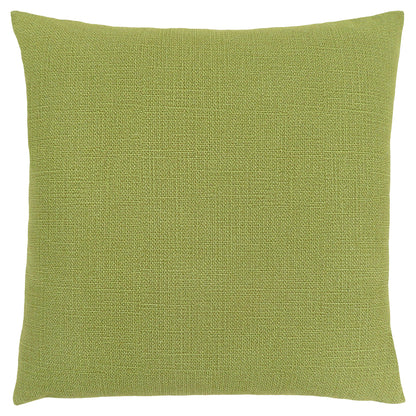 Set Of Two 18" X 18" Lime Green Polyester Interlocking Zippered Pillow