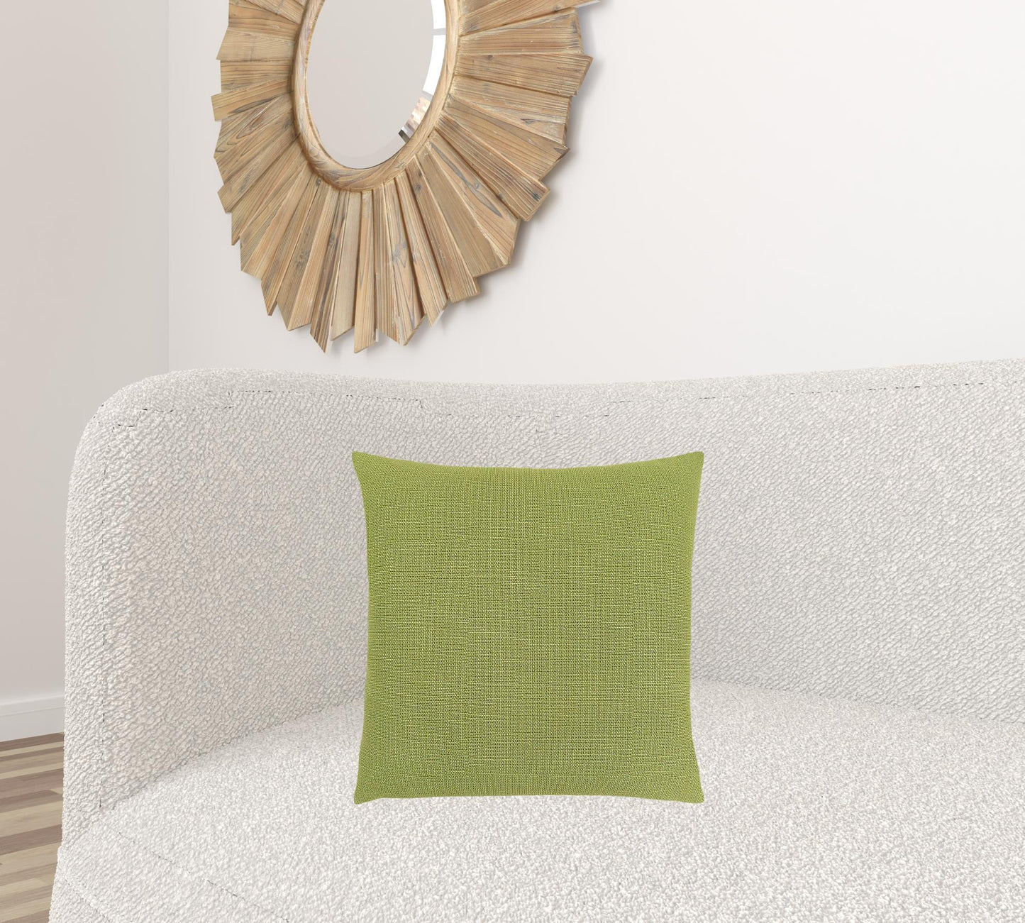 Set Of Two 18" X 18" Lime Green Polyester Interlocking Zippered Pillow