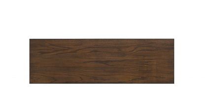 15" X 48" X 18" Dark Oak Wood Bench