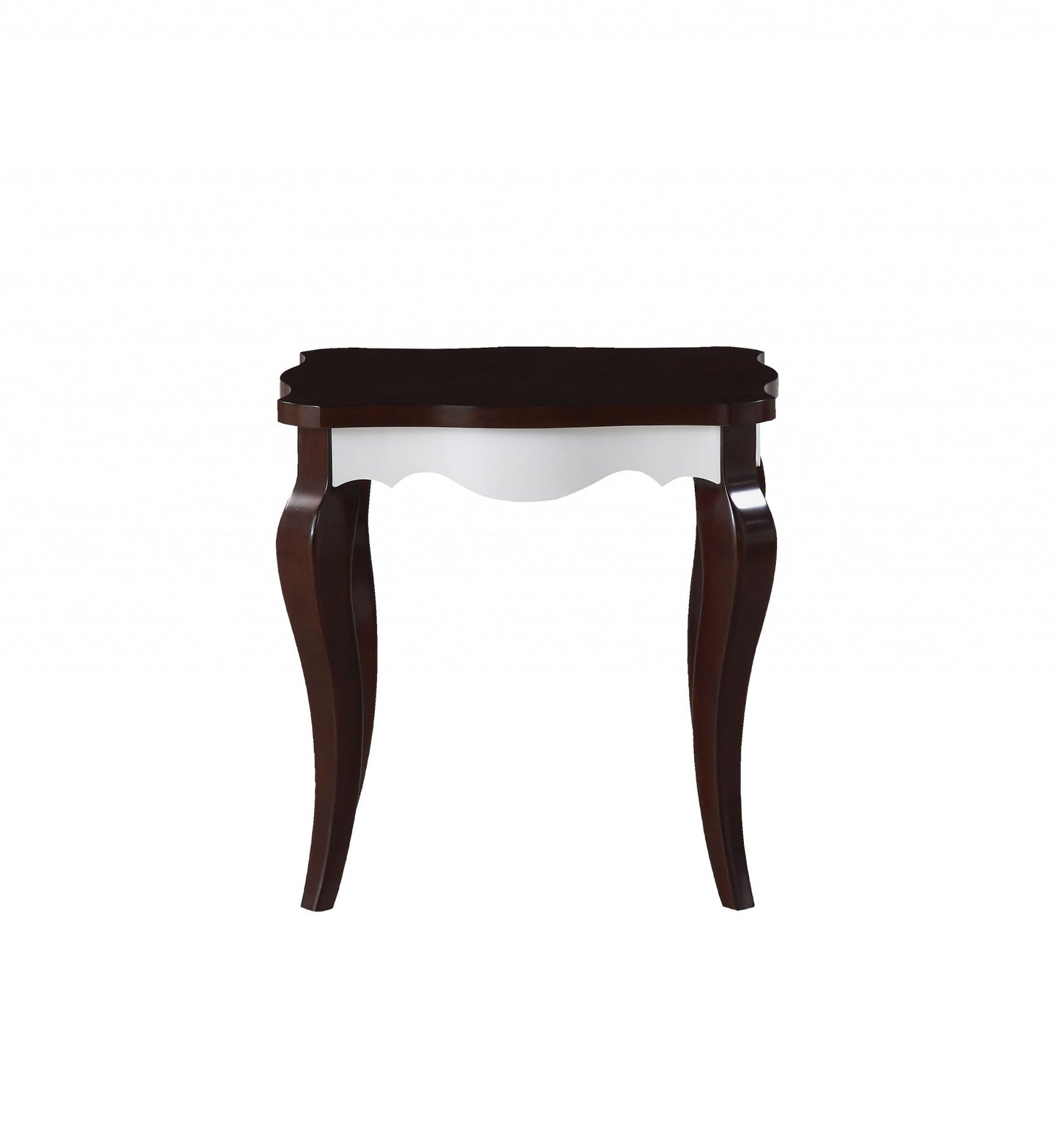 24" Dark Brown Solid Wood End Table