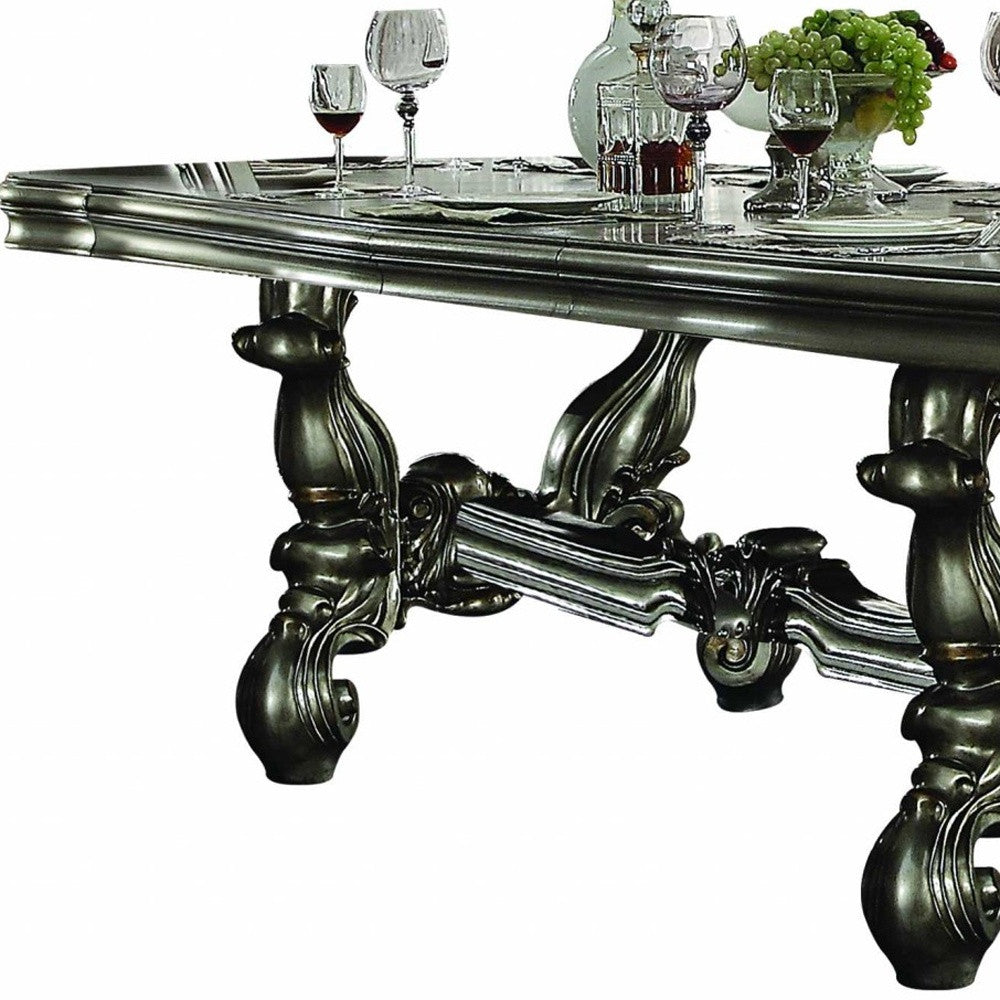 46" Platinum Solid Wood Dining Table