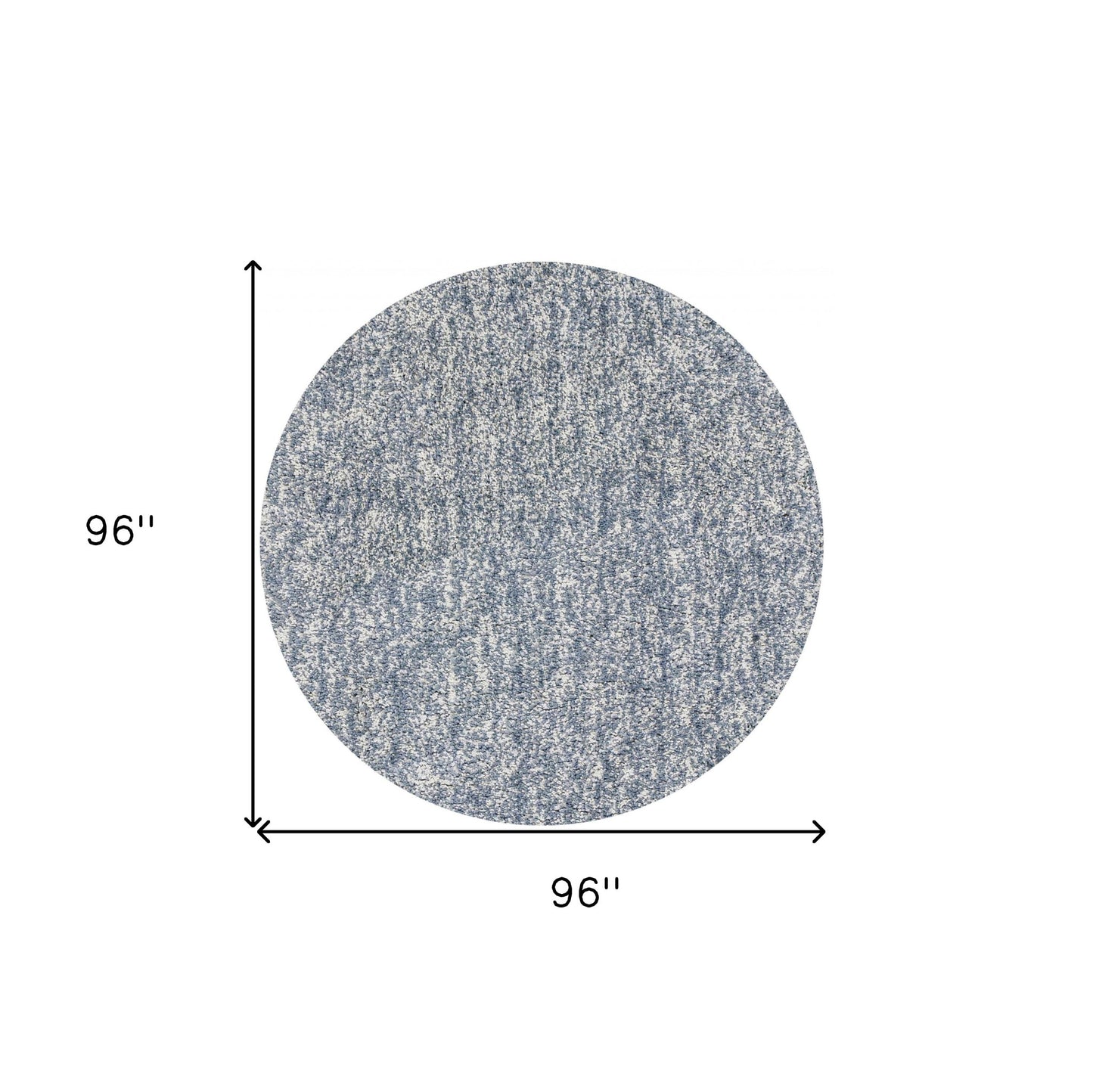 3'X5' Slate Heather Indoor Shag Rug