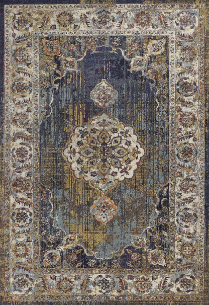 7' X 10'  Polypropylene Navy Area Rug