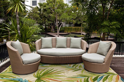 3' X 5' Sand Tropical Uv Treated Area Rug
