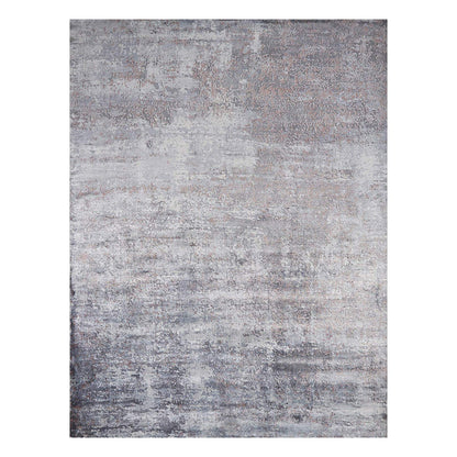 8'X10' Slate Grey Hand Loomed Abstract Brushstroke Indoor Area Rug