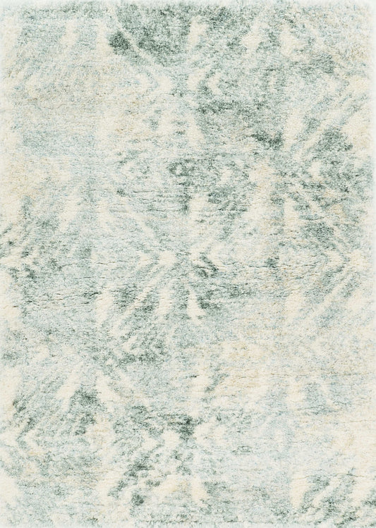 8' X 13'  Modern Ivory And Grey Abstract Area Rug