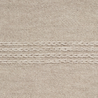 7' X 9'  Wool Natural Area Rug