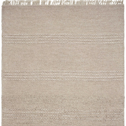 7' X 9'  Wool Natural Area Rug