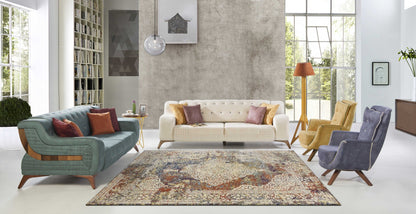 9' X 13'  Polypropylene Multi Area Rug